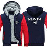 NNEOBA Men's Reversible Padded Winter Hoodie Jacket
