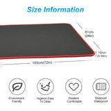 NNEOBA 10MM Extra Thick Non-Slip NRB Yoga Mat 183x61cm Black