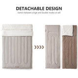 NNEOBA 2-Person Detachable Camping Sleeping Bag 2.6kg Grey