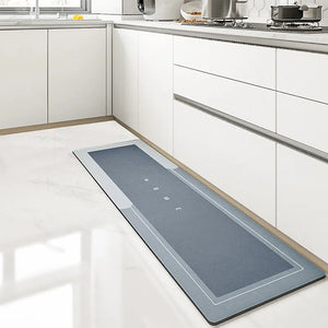 NNEOBA Luxury Diatom Mud Soft Rug - 50X160cm (Blue Grey)