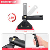 180° Rotating Car Glass Squeegee with Rubber Blade – Scratch-Free Window, Mirror & Shower Cleaning Tool