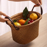 NNEOBA Foldable Seagrass Wicker Basket
