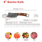 NNEOBA 3pcs Cleaver Knife Set Brown