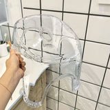 NNEOBA Bathroom Transparent Acrylic Non-slip Stool