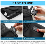 NNEOBA Heated Gloves Rechargeable Battery Electric Ski Gloves for Men and Women