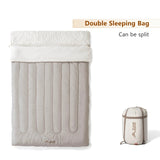 NNEOBA 2-Person Detachable Camping Sleeping Bag 2.6kg Grey