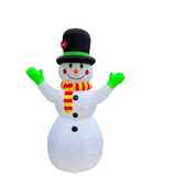 NNEOBA 2.4m Rotating Snowman Inflatable Christmas Decoration with LED Lights