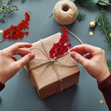 NNEOBA 20pcs Artificial Red Berry Branches for Christmas Tree Decoration - 22cm