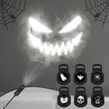 USB Halloween Ghost Skull Projector Light 360° Rotating 12 Switchable Patterns