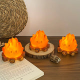 Mini Cartoon Campfire LED Night Light Cute Silicone-Style