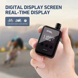 NNEOBA Mini Electric Bicycle Air Pump 150PSI High-Pressure Portable Inflator Black