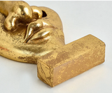 NNEOBA Sculpted Splendor: Elevate Your Space with Golden Face Art