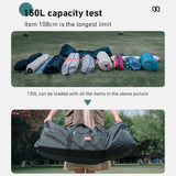 NNEOBA 150L Folding Camping Storage Bag Waterproof Black