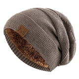 Unisex Fur-Lined Slouchy Winter Beanie Hat