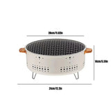 NNEOBA Round Charcoal BBQ Grill Stove White
