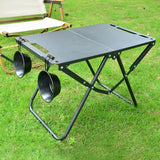 NNEOBA Foldable Hollowed Surface Camping Table Black