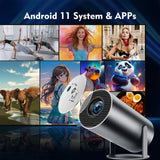 NNEOBA HD 4K-Supported Android LED Projector Black