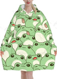 NNEOBA Cute Frog Plush Wearable Blanket Hoodie