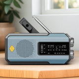 NNEOBA Solar Emergency Radio with LED Flashlight Blue