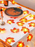 4.5m 30 LED Maple Leaf String Lights, Warm White