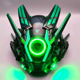 Cyberpunk Mask Led Hair Festival Halloween Christmas Cosplay Helmet Party Gift For Adults