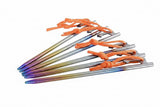 6-Piece Titanium Alloy Camping Tent Stakes Set