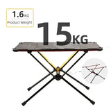 NNEOBA Transparent Tactical Camping Table Black
