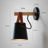 NNEOBA Nordic Modern Wooden Wall Lamp