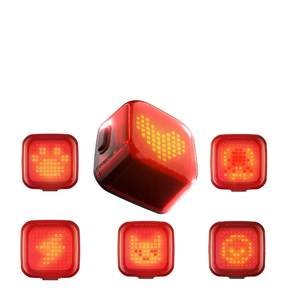 NNEOBA Smart Matrix Bike Tail Light Custom LED Patterns Red
