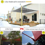 NNEOBA Waterproof Rectangle Sun Shade Sail Oxford Fabric Canopy Dark Gray