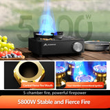 NNEOBA 5800W Camping Gas Stove Overvoltage Protection Black