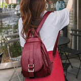 NNEOBA Vintage Leather-Style Travel Backpack