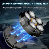 NNEOBA 6D Electric Head And Face Shaver Rechargeable Cordless for Men Blue