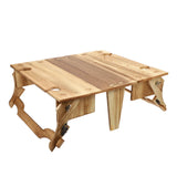 NNEOBA Folding Table Basket Wooden