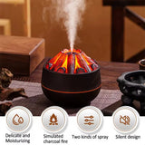 NNEOBA Flame Aroma Humidifier – 300ML Ultrasonic Essential Oil Diffuser with Night Light
