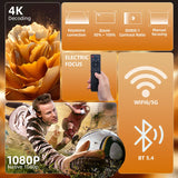 NNEOBA Smart Touch Projector – 4K Support WiFi 6 Bluetooth Auto Focus Portable