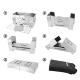 NNEOBA Portable Windproof Wood Stove Camping Grill And Gas Burner