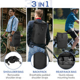 NNEOBA 3-in-1 Waterproof Bike Pannier Bicycle Rear Rack Bag