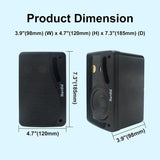 NNEOBA 3-Way Waterproof Wall Mount Speakers Black