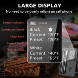 NNEOBA Wireless Bluetooth Meat Thermometer – Digital BBQ & Grill Thermometer with Waterproof Probes