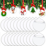 NNEOBA 50pcs Transparent Acrylic Christmas Tree Ornament Bells for DIY Craftin