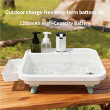 NNEOBA Portable Camping Sink – Foldable Outdoor Sink with Electric Water Pump