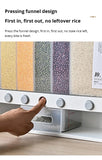 NNEOBA 1pc Wall-Mounted Multi-Grid Food Dispenser - Large Capacity Rice Bucket