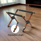 NNEOBA Folding Camping Stand Adjustable Anti-Slip Brown