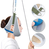 NNEOBA Over-Door Hanging Neck Traction Kit Adjustable Cervical Stretcher Green