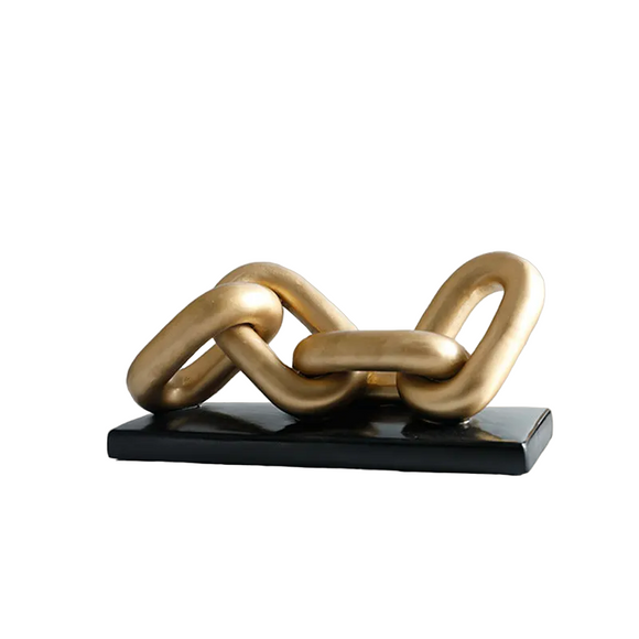 NNEOBA Elegant Chain Ceramic Resin Sculpture Statue