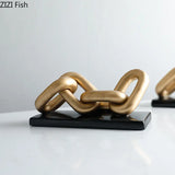 NNEOBA Elegant Chain Ceramic Resin Sculpture Statue