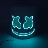 Led Light Up Mask and Gloves DJ Marshmello Head Helmet Light Up Cosplay Head Cover for Men Women Music Festival Purim props