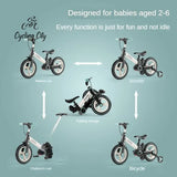 NNEOBA 2-in-1 Foldable 12-Inch Children's Balance Bike with Chainless PU Tires