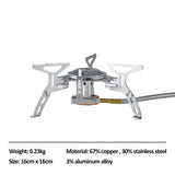 NNEOBA Camping Gas Stove with Electronic Ignition Silver